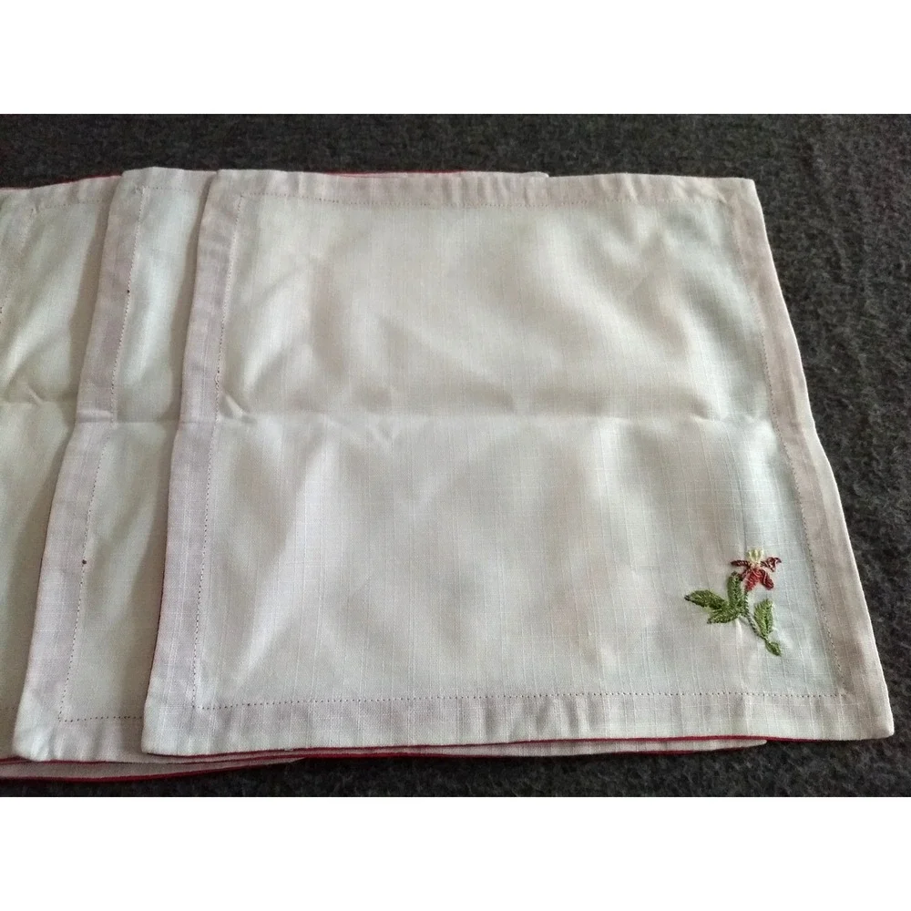 Fabric Bun Roll Biscuit Holder Warmer Rooster Portugal Embroidered Linen Napkins